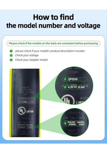 4.3v Şarj Cihazı Philips Norelco Tek Bıçaklı Qp2520 Qp2620 Qp2521 Qp2522 Qp2515 Mg5900 Mg3740 Mg3720 Qg3330 Qt400 İle Uyumludur