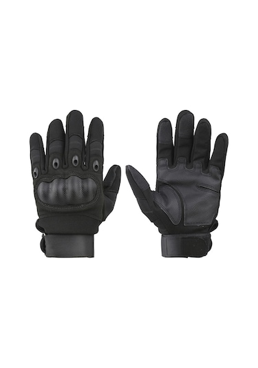 Xl Siyah Motosiklet Eldiveni - Üç Parmak Dokunmatik Ekran, Dayanıklı, Kaymazsız, Darbe Emici, Spor Ve Dağcılık İçin