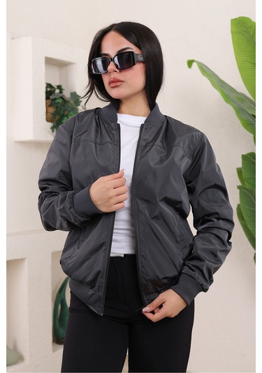 Bomber Kolej Su Geçirmez Ceket Antrasit Bndk