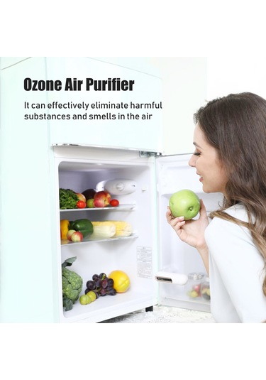 Ozonlu Hava Temizleyici Taşınabilir Deodorant Mini Koku Giderici Usb Şarjlı Yatak Odası Hava Temizleyici Araç Ofis Alerjileri Evcil Hayvanlar Toz Polen Koku Giderici Beyaz