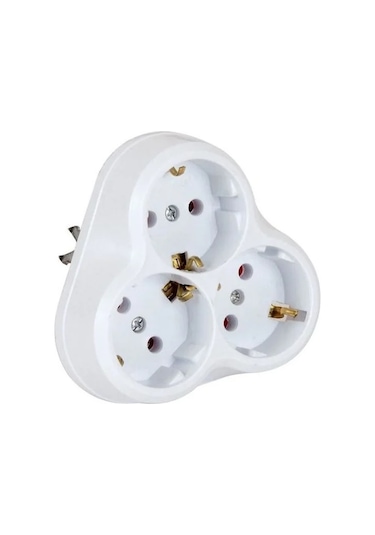 Depa 3'lü Topraklı Golyat Priz Papatya Tasarım Priz Duvar Tipi Çoklayıcı Fiş 16a 250v 3500w