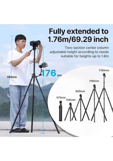 Ulanzi Mt-65 Bluetooth Kumandalı Deve Boynu Video Tripod