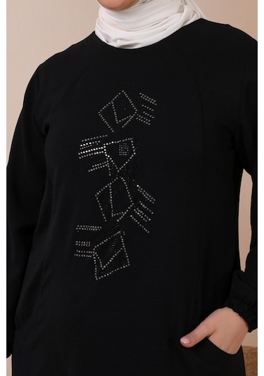 Kadin Buyuk Beden Alt-üst Takım Cepli Ve Taş İşlemeli 001