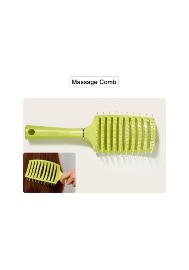 Qingmipy Mavi Renkli Rahat Saç Tarama Ve Saç Derisi Masajı Fırçası, Kaymaz Sap Tasarımı