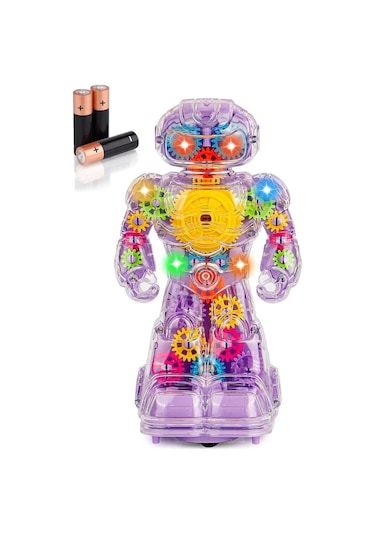 Sesli Ve Işıklı 360 Derece Dönen Oyuncak Robot