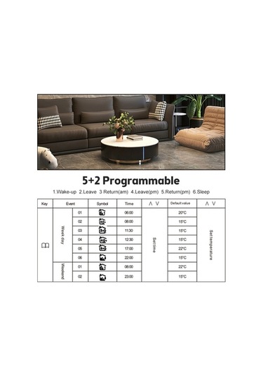 Pazly Wifi Akıllı Termostat 5+2 Programlanabilir 3a Su Isıtma Tuya Ses Kontrolü