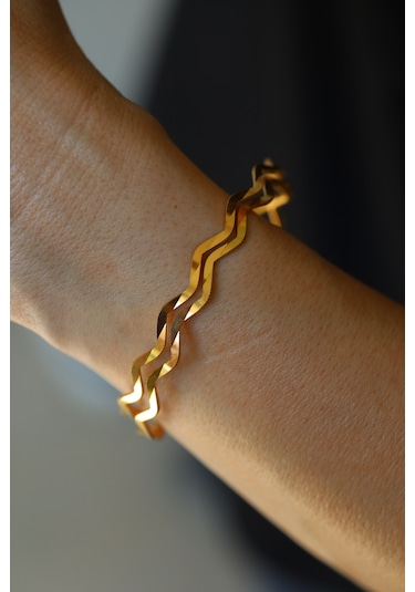 Yenigün Kuyumculuk Yatırımlık İkili Zikzak Ajda Altın Bilezik