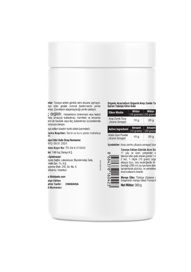 Organic Acaciagum Prebiyotik 300 G