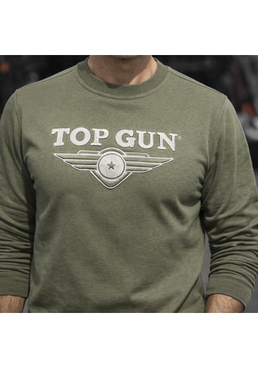 Top Gun Nakıslı Sweat Hakı Haki