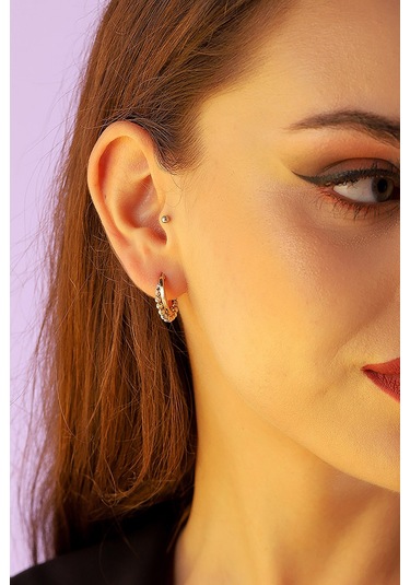 Moom Mücevherat Kadın 14 Ayar Altın 3 Renk Dorica Toplu Düz Halka