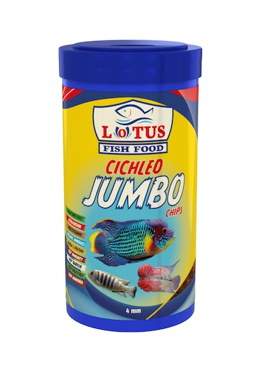 Lotus Ciklet Jumbo Chips 1000ml Kutu Akvaryum Balık Yemi