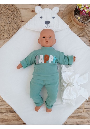 Yenidoğan Beyaz Wool Yün Kumaş Ayıcık Kulaklı Kundak Bebek Battaniyesi Çok Renkli