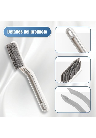 Yunboo Mavi 4'lü Paket V-şekilli Zemin Aralığı Temizleme Fırçası, Çok Amaçlı Sert Tüylü, Kırıntı Toplama Klipsiyle, Banyo-mutfak Ev Temizliği İçin Mavi