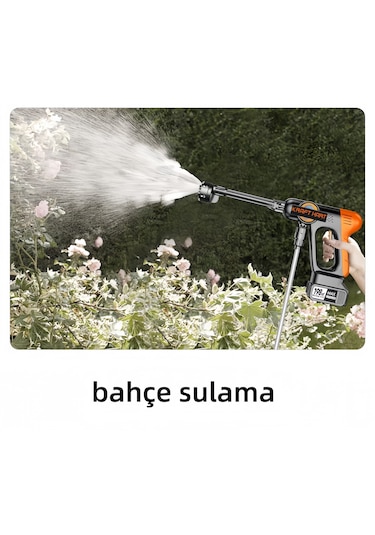 Kraft Hart Khppw-04 150W Çift Akülü Şarjlı Basınçlı Yıkama Makinesi Mavi