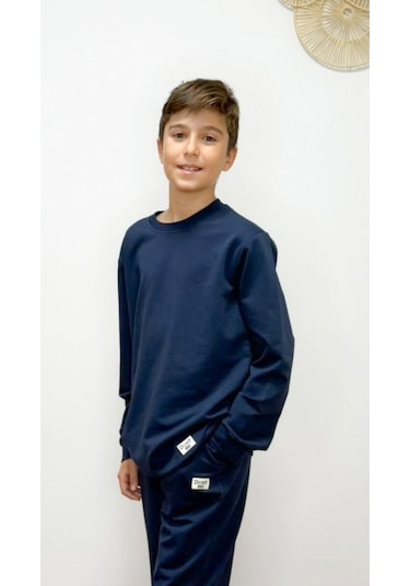 Divinus Erkek Çocuk Basic Sweatshirt Lacivert Lacivert