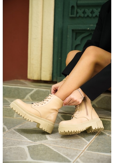 D034 Kadın Soğuk Geçirmez Kışlık Ortopedik Bot Nut