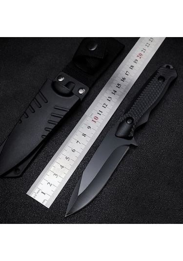 Valkyrie Seal Belt 440C Outdoor Kamp Bıçağı Siyah