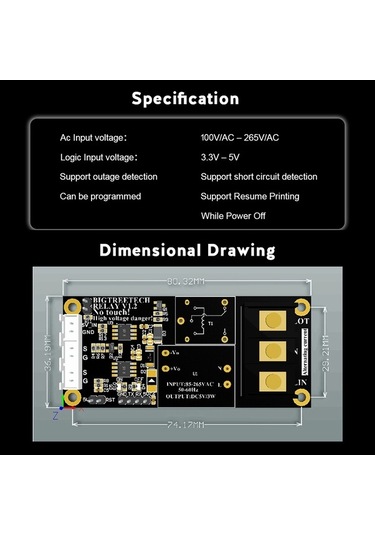 Novahub Bıgtreetech 3d Yazıcı Otomatik Kapanış Modülü, Kolay Kurulum, Yüksek Performans, Hızlı Montaj, 14,8x9,6x2,0 Cm, 62 G, Tam Ambalaj