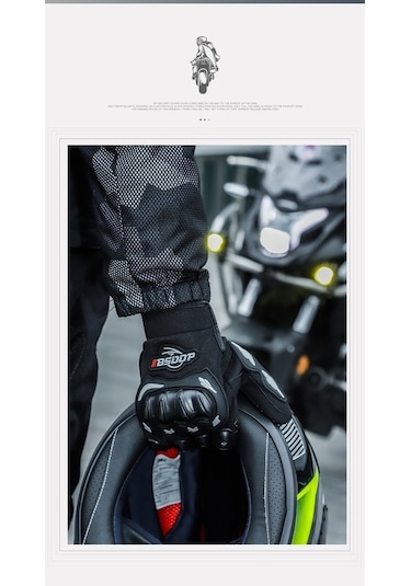 Bsddp Binici Kaymaz Anti-Damla Motosiklet Sürme Eldiveni Siyah