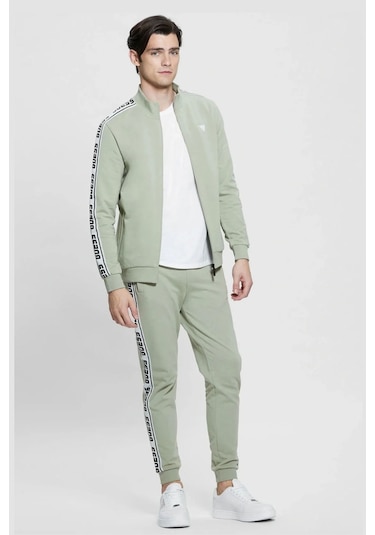 Guess Paça Lastikli Eşofman Altı Haki