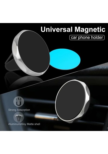 Cep Telefonu Tutucu Standı Araba Hava Firar Klip Montaj Manyetik Emme Braketi