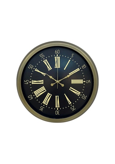 40 Cm Metal Antik Roma Eskitme Duvar Saati Çok Renkli