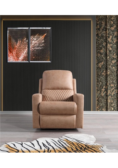 Helen Tekli Berjer Rehome Helen Tv Koltuğu 80x92x105 Cm Açık Kahverengi