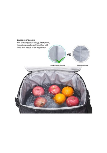 Qianfan Yalıtımlı Soğutucu Çanta, Katlanabilir Soğutucu Çanta, Koyu Mavi