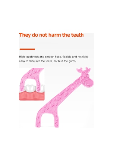 Moveevo Bebekler İçin Güvenli Diş İpi - 40'lı Paket Ultra İnce Diş Temizleme Çubukları