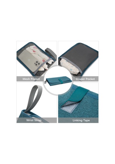 Suofeng "taşınabilir Su Geçirmez Bebek Bez Değiştirme Pedi - Çift Cep & Katlanabilir" Yeşil