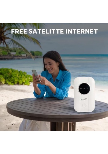 Reedark Beyaz 4g 5g Lte Modem Router, 300mbps, 10 Cihazı Destekleyen Hotspot, Sım Kartlı, 2100mah Pil, Seyahat Ve İş Seyahatleri İçin