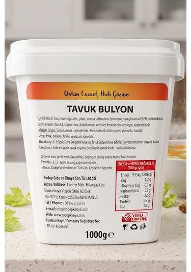Tavuk Bulyon Toz 1000 Gr Chicken Bouillon Tavuk Suyu