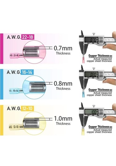 Dancemonkey Su Geçirmez Isı Daralan Konektörler - 200 Parça Bakır Kablolara Uygun