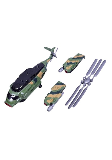 Pilli Çarp Dön Askeri Helikopter Işıklı Sesli