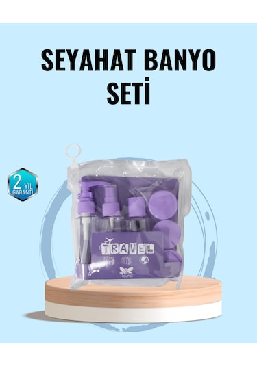 Taşınabilir 5 Li Seyahat Banyo Seti Şampuanlık Sprey Krem Kutusu