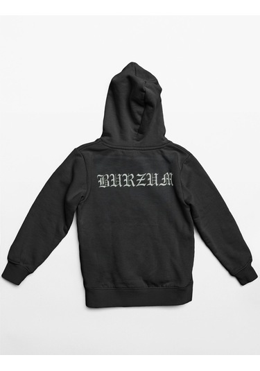 Burzum Filosefem Hoodie Fermuarlı Kapşonlu Sweat Siyah