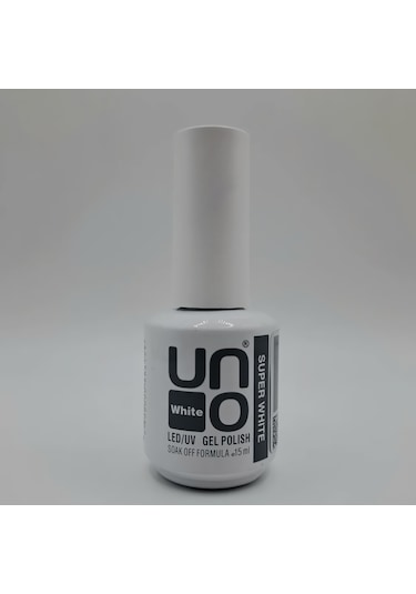 Uno Süper White Beyaz Kalıcı Oje 15 Ml Led/uv Uyumlu Jel Oje Soak Off