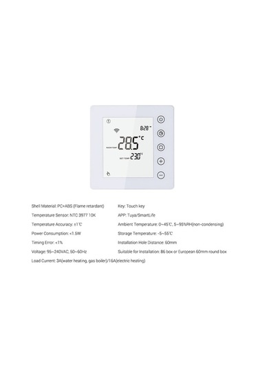 Flybuy 3a Smartlife App İle Wifi Termostat - Su Ve Gaz Isıtma Termostatı