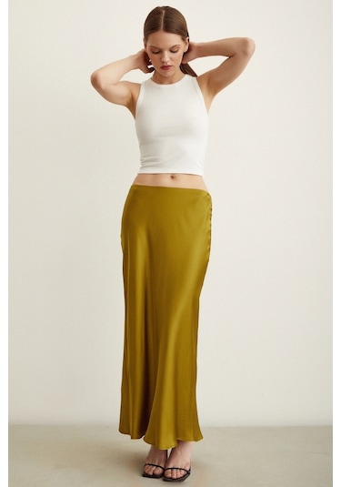 Never More Verev Saten Etek Olive