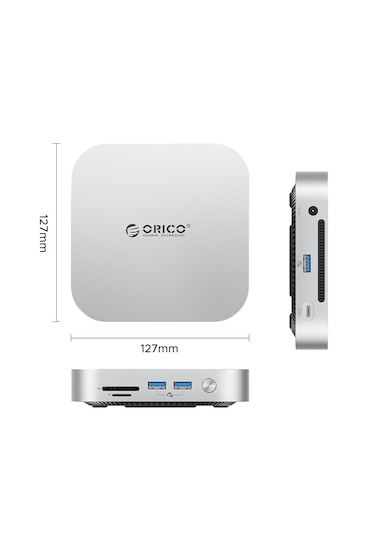 Orico M47p Minilink 7in1 Mac Mini M4 Workstation 2x M.2 Nvme, Thunderbolt 4 40gbps,usb-a 3.2, Sd/tf Card