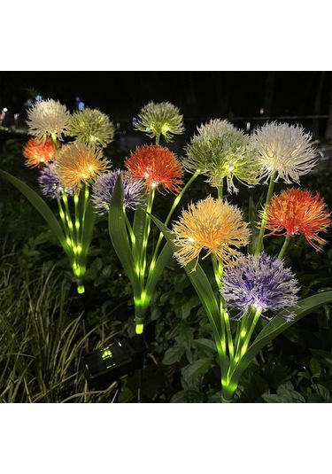 Dancemonkey Su Geçirmez Solar Çiçek Bahçe Işıkları - Dekoratif Çim Teras Feneri Çok Renkli Çok Renkli