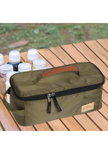 Haki Açık Hava Piknikleri İçin Büyük Kapasiteli Temizlemesi Kolay Çanta Çeşitli Eşyalar Düzenleyici