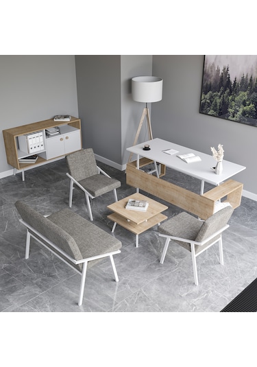 Lagomood İrony Ofis Koltuk Takımı Beyaz