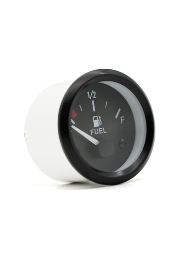 Yifomall 52mm Led Aydınlatmalı 12v Yakıt Göstergesi, Siyah Çerçeveli Otomotiv Gösterge Paneli