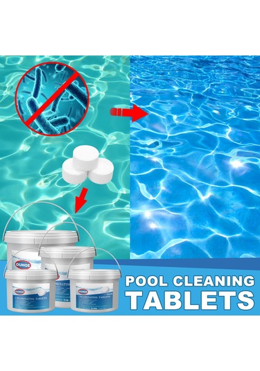 Yifomall Uzun Ömürlü Klor Tabletleri - Havuz Ve Jakuzi İçin 1 Lbs Paket, Güneş Işığına Dayanıklı Ve Pas Önleyici