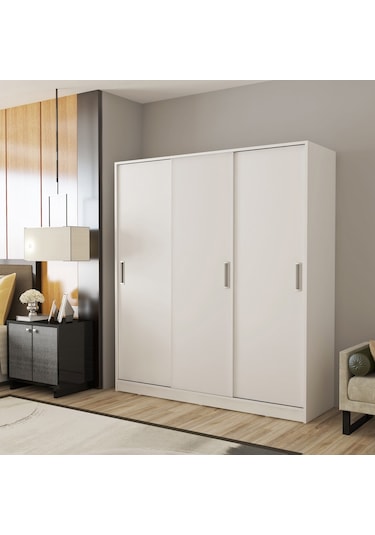 Afillibebek Tamamı Mdflam 3 Kapılı Sürgülü Gardrop Aynasız