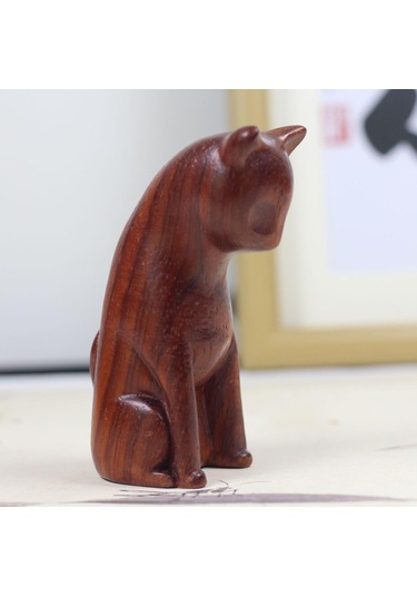 Suntek Magideal Ahşap Hayvan Heykeli Ofis Ev Dekor Için