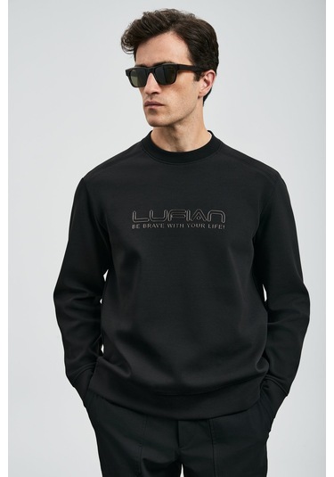 Lufian Erkek Luther Sweatshirt 112030171 Siyah Siyah