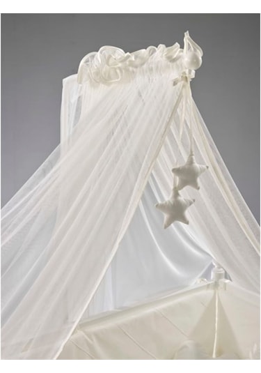 Meltem Kids Motto Ekru Nakışlı Pamuklu Bebek Uyku Seti 60 x 120 CM Ekru