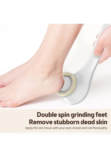 Dancemonkey Şarj Edilebilir 6 Başlıklı Vücut Fırçası - Ipx7 Su Geçirmez, 3 Hızlı Ayar, Koyu Sarı, Sağlıkçılar İçin Sarı